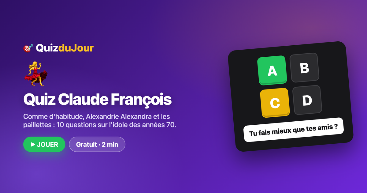 Quiz Claude François : Cloclo et les Clodettes