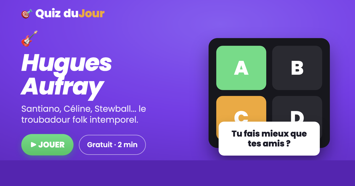Quiz Hugues Aufray : es-tu incollable sur le troubadour de Santiano ?