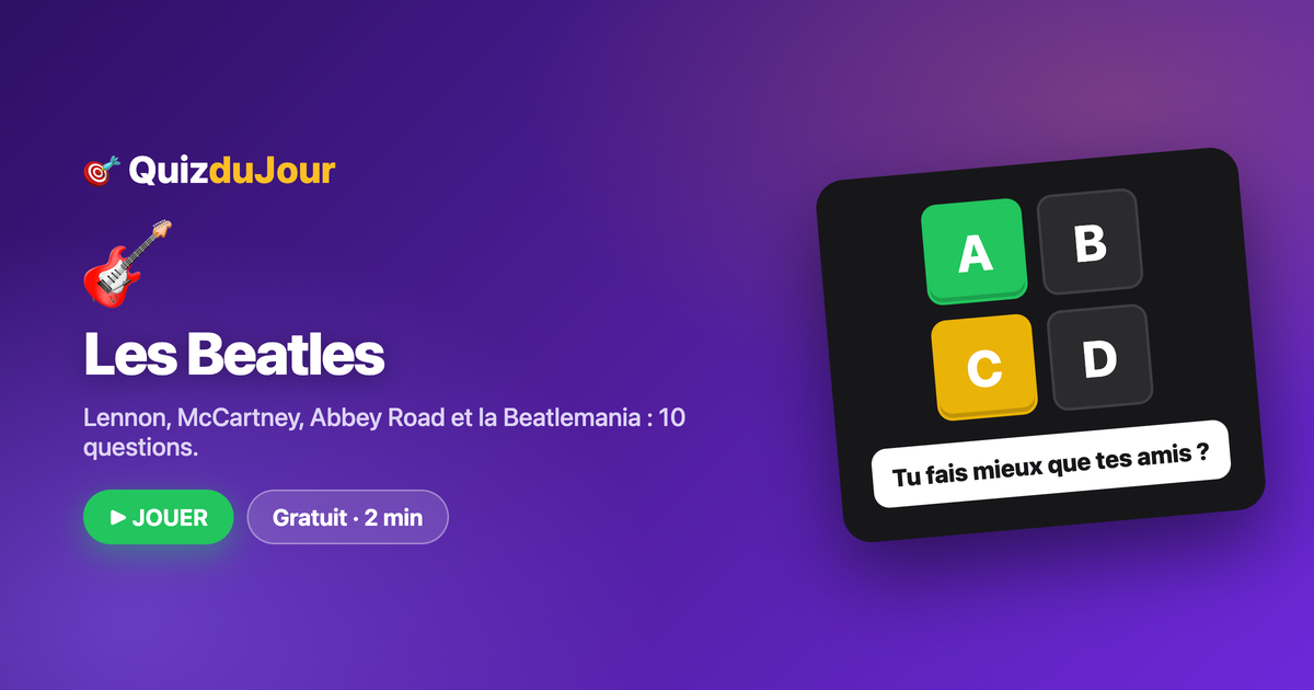 Quiz Les Beatles : les Fab Four
