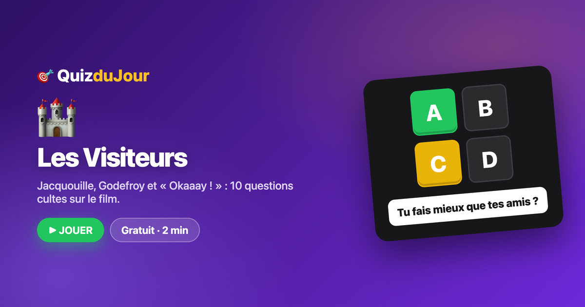 Quiz Les Visiteurs : « Okaaay ! »
