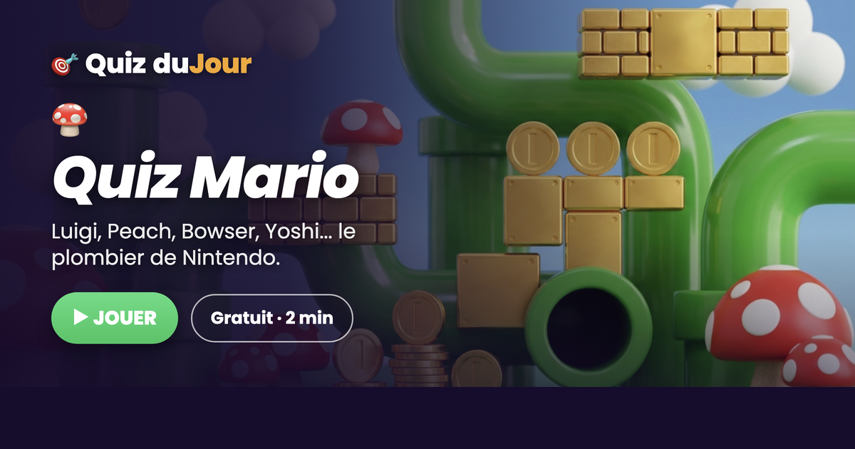 Quiz Mario : 10 questions pour savoir si tu connais vraiment le plombier de Nintendo