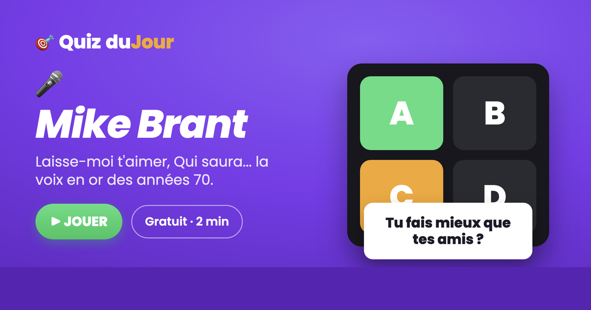 Quiz Mike Brant : te souviens-tu de la voix en or des années 70 ?