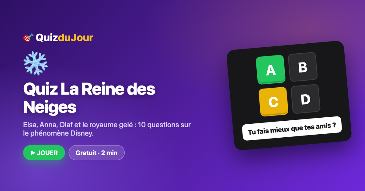 Quiz La Reine des Neiges : incollable sur Arendelle ?
