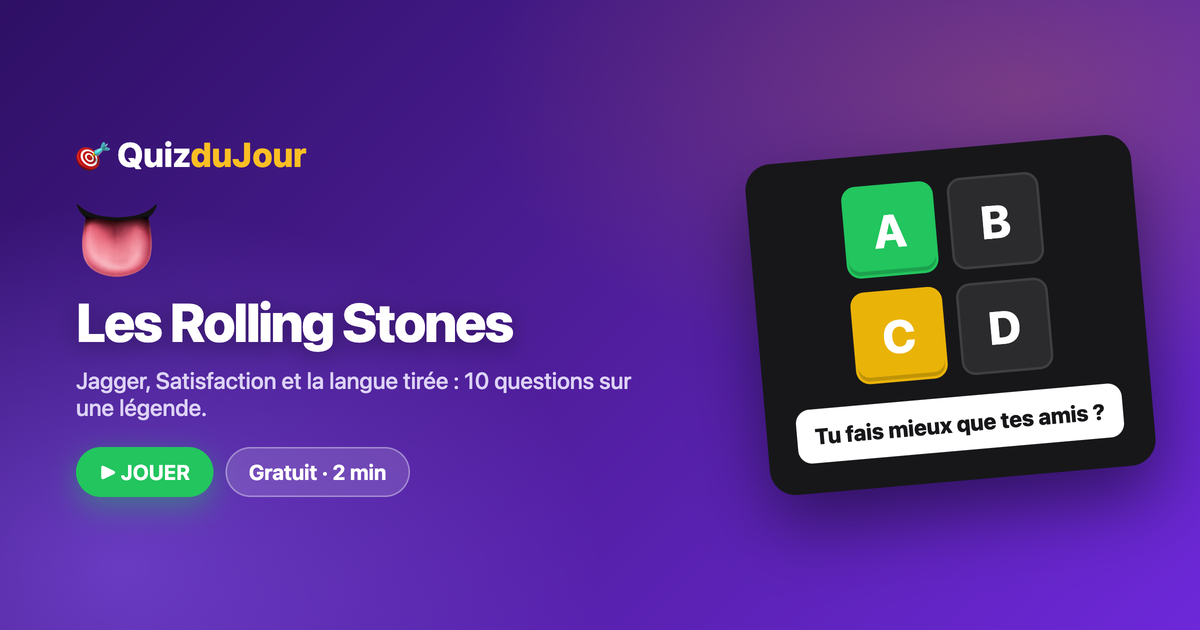 Quiz Les Rolling Stones : les bad boys du rock