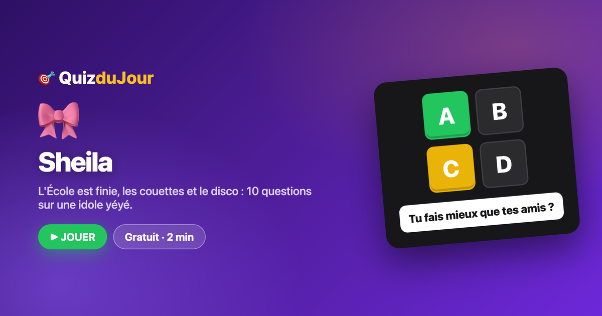 Quiz Sheila : l'idole yéyé