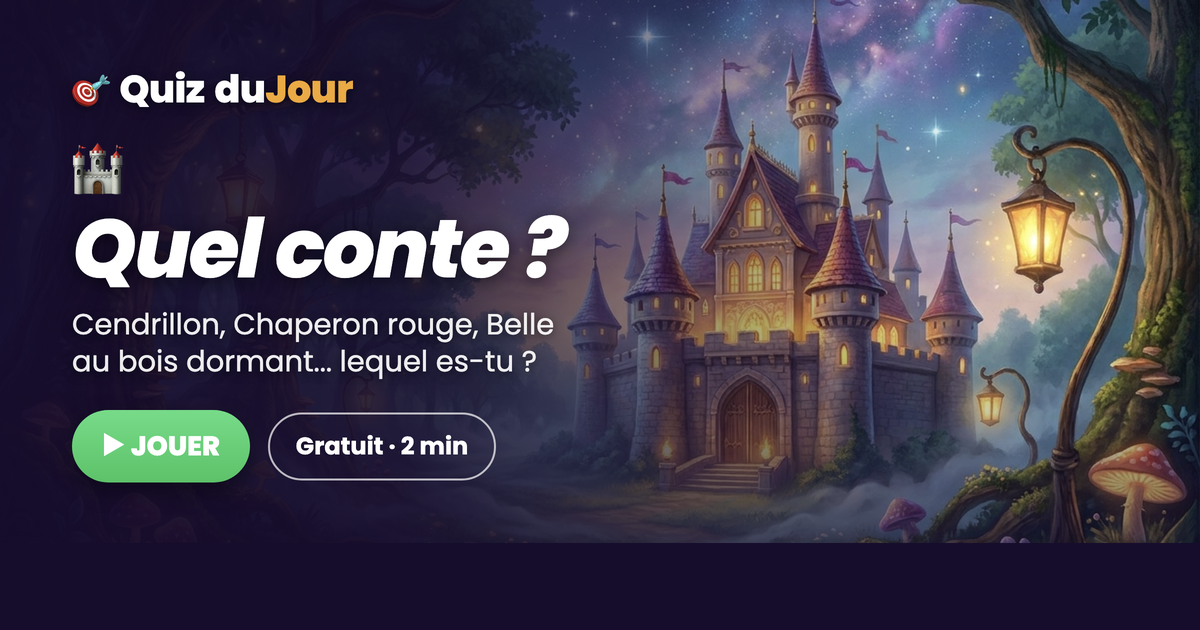 Quel conte de fées es-tu ?