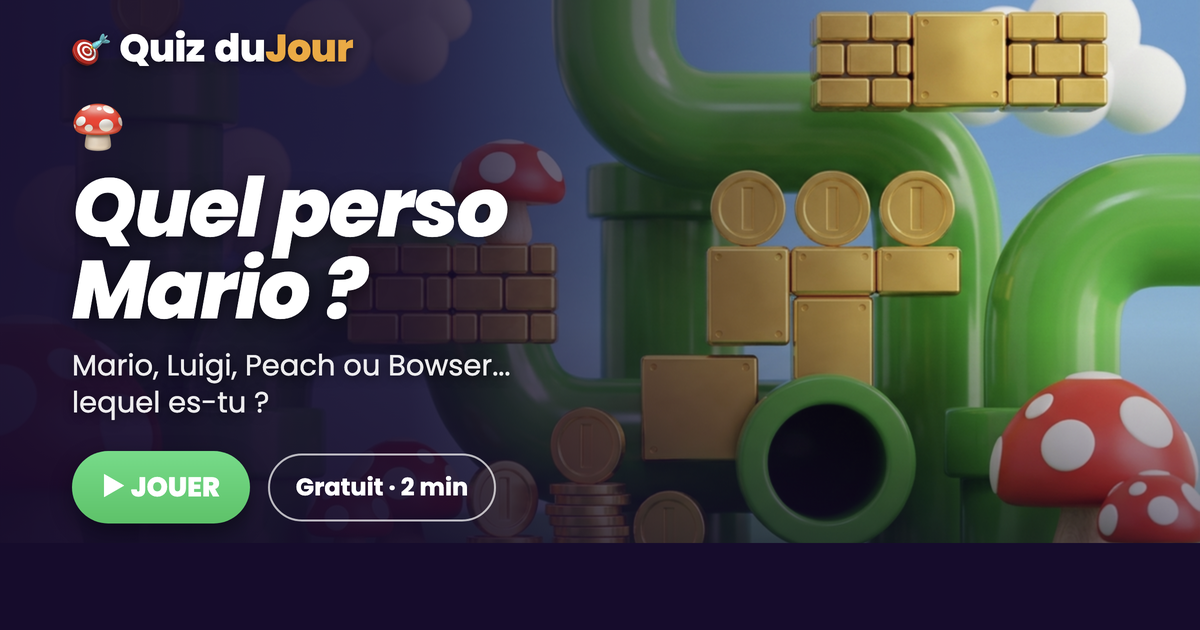 Quel personnage de Mario es-tu ?