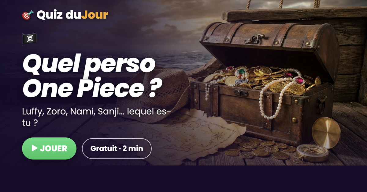Quel personnage de One Piece es-tu ?