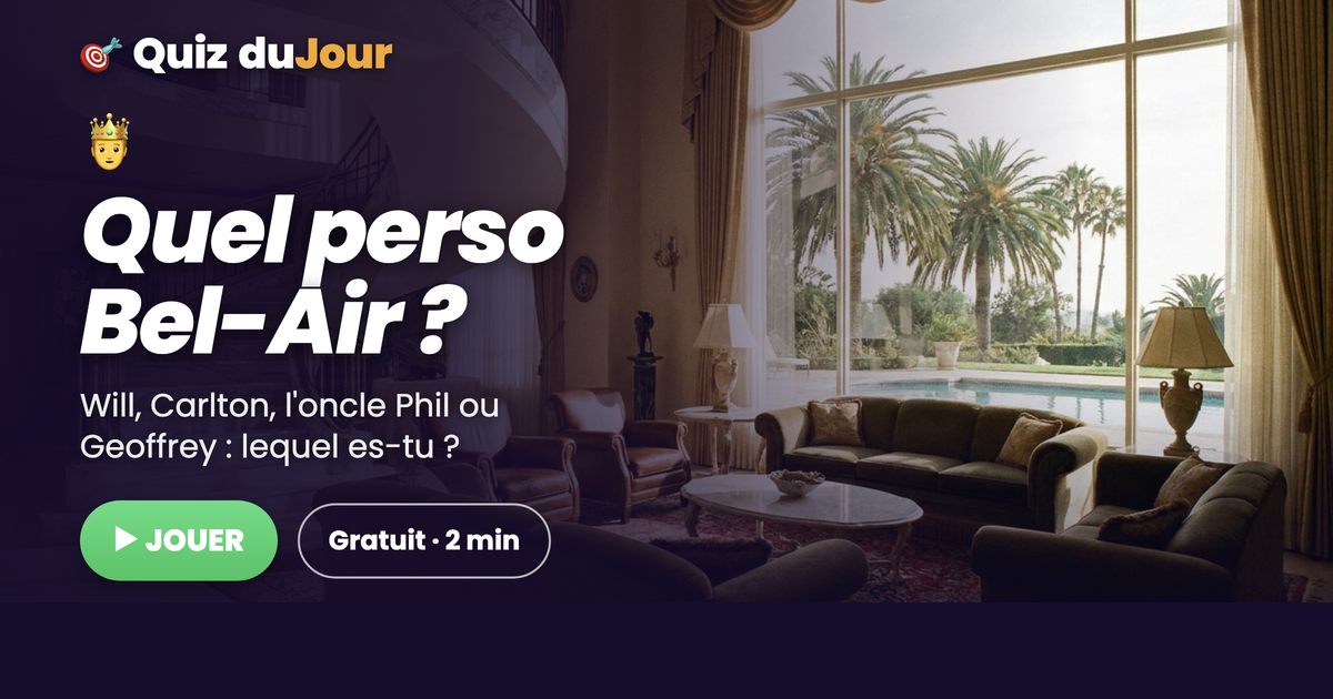 Quel personnage du Prince de Bel-Air es-tu ?