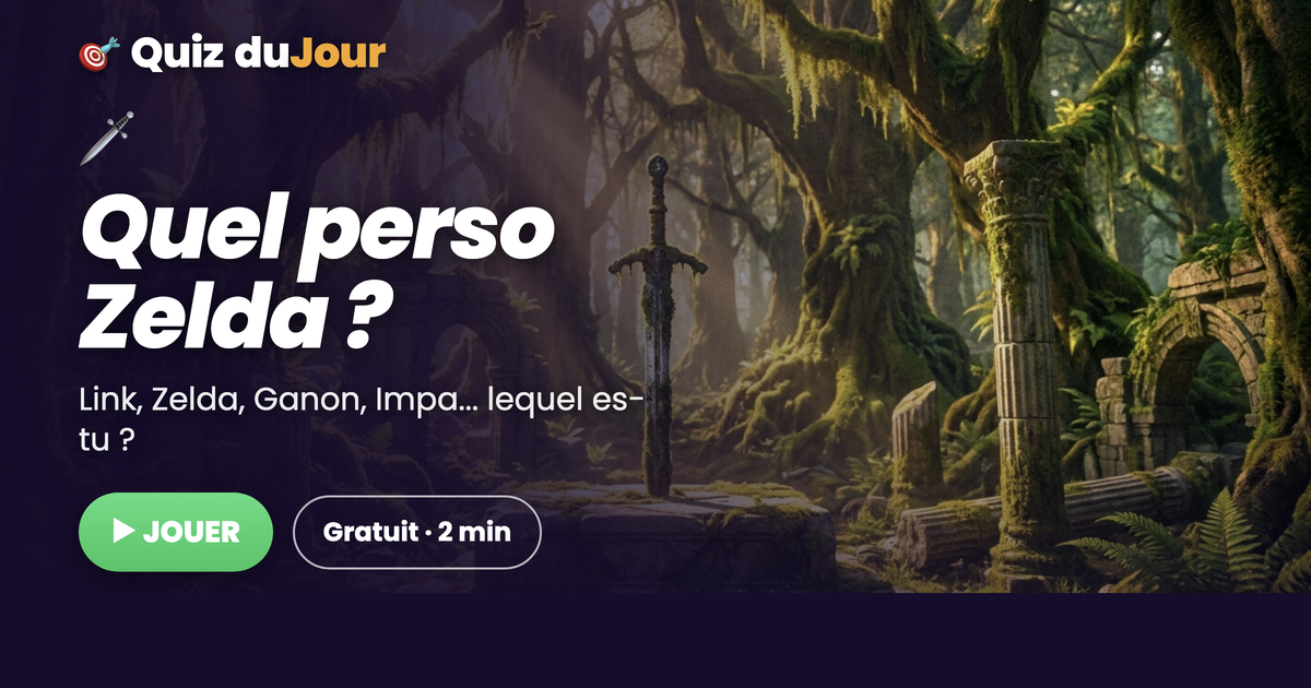 Quel personnage de Zelda es-tu ?